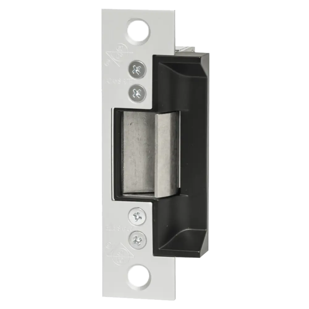 Adams Rite 7140-540-628-00 Grade 1 Electric Strike, Fail Secure, 24VAC, for Hollow Metal or Wood Applications, 4-7/8" x 1-1/4" Flat Faceplate with Square Corners, Aluminum Finish