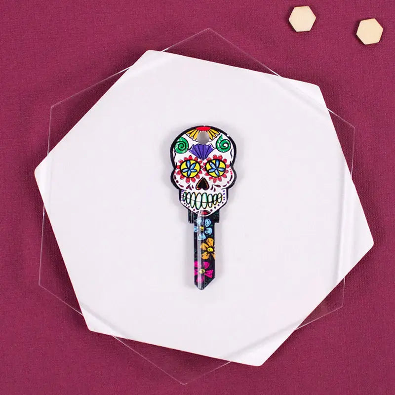Lucky Line B136S  Sugar Skull KeyShapes Blank,  Schlage  SC1
