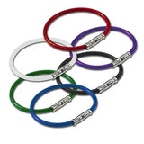 Lucky Line 81124 5" Twisty Cable Key Ring Asst 24 Per Card