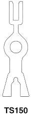 Kaba Ilco TS150 Key Blank – Flat Steel Electric Switch, Nickel-Plated Brass
