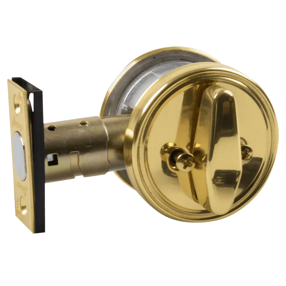 Arrow Lock DBX61-605-CS-KA4 Single Cylinder Deadbolt, Polished Brass, Adjustable Backset, SC1 Keyway