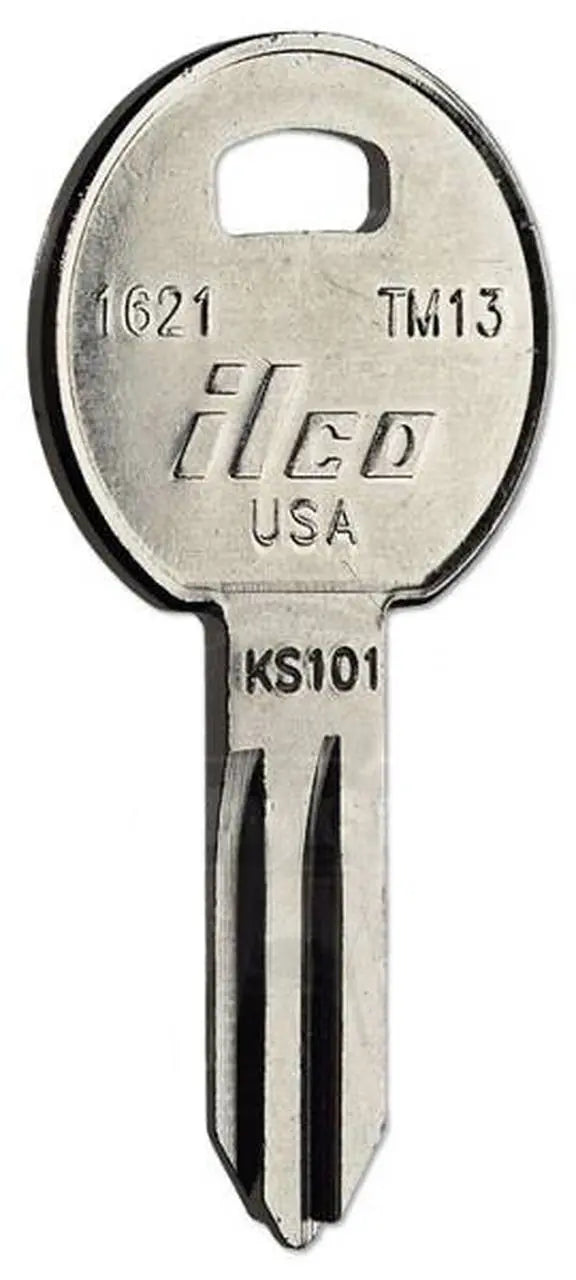 Kaba Ilco 1621 Trimark Key Blank – Nickel-Plated Brass, TM13 / KS101