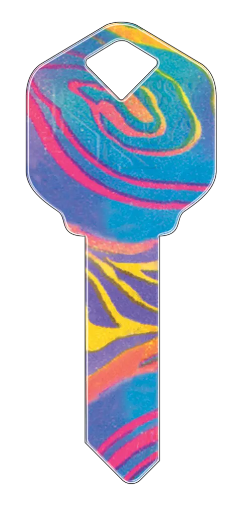 SC1-HK7 Happy Keys Schlage Rainbow Swirl