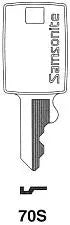 Kaba Ilco 70S Samsonite Luggage Key Blank – Nickel-Plated Brass