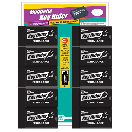 Lucky Line 91210 Extra Large Magnetic Key Hider 10 Per Display Card