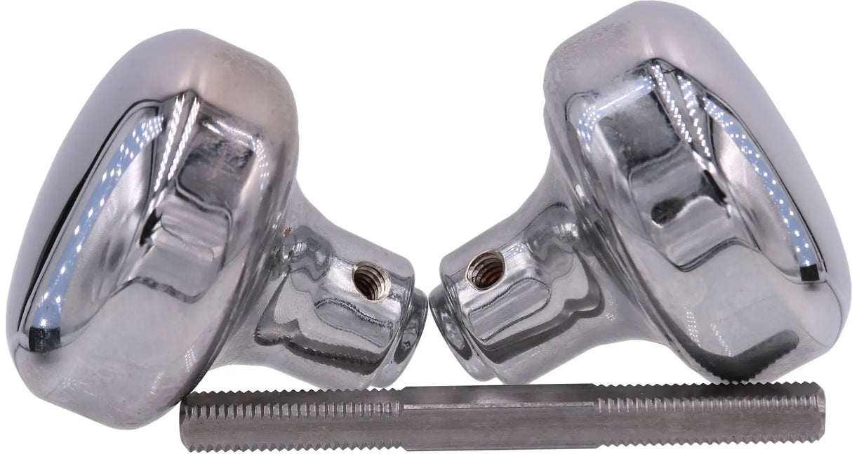 Progressive Hardware 2600/US26 DoorKnob Pair 2-1/4" Solid Brass, Polished Chrome