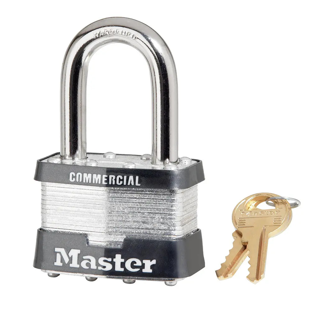 Master Lock 5KALF A1038 Laminated Steel Padlock 2" Body, 1-1/2" Tall 3/8" Diameter Shackle, Keyed Alike