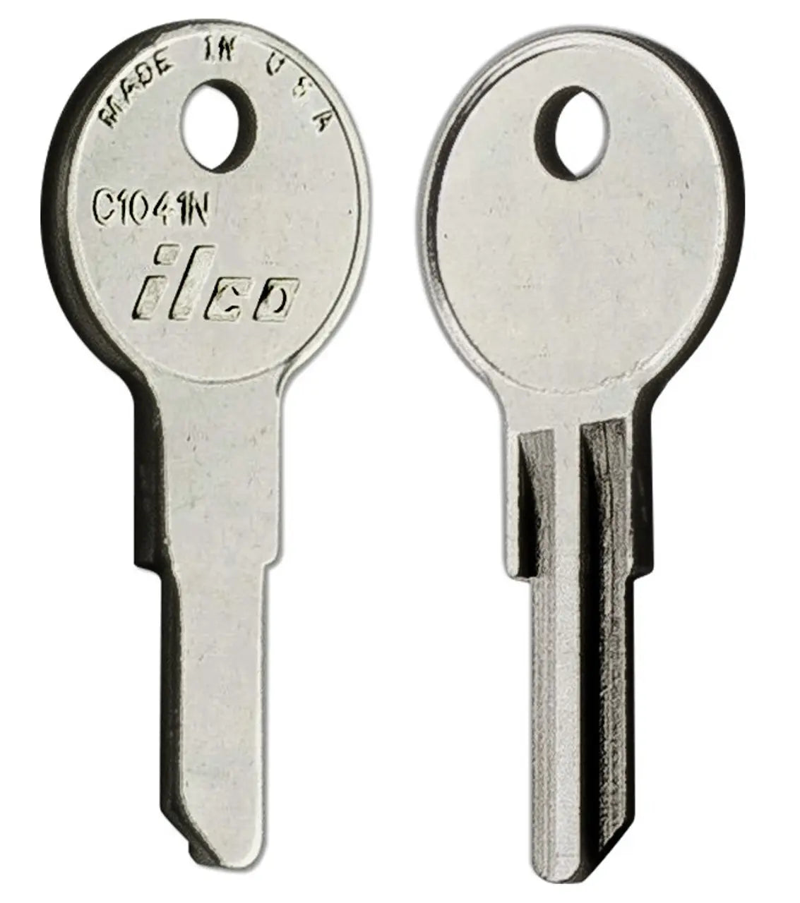 Kaba Ilco C1041N Key Blank – Chicago Keyway K38, Nickel-Plated Brass
