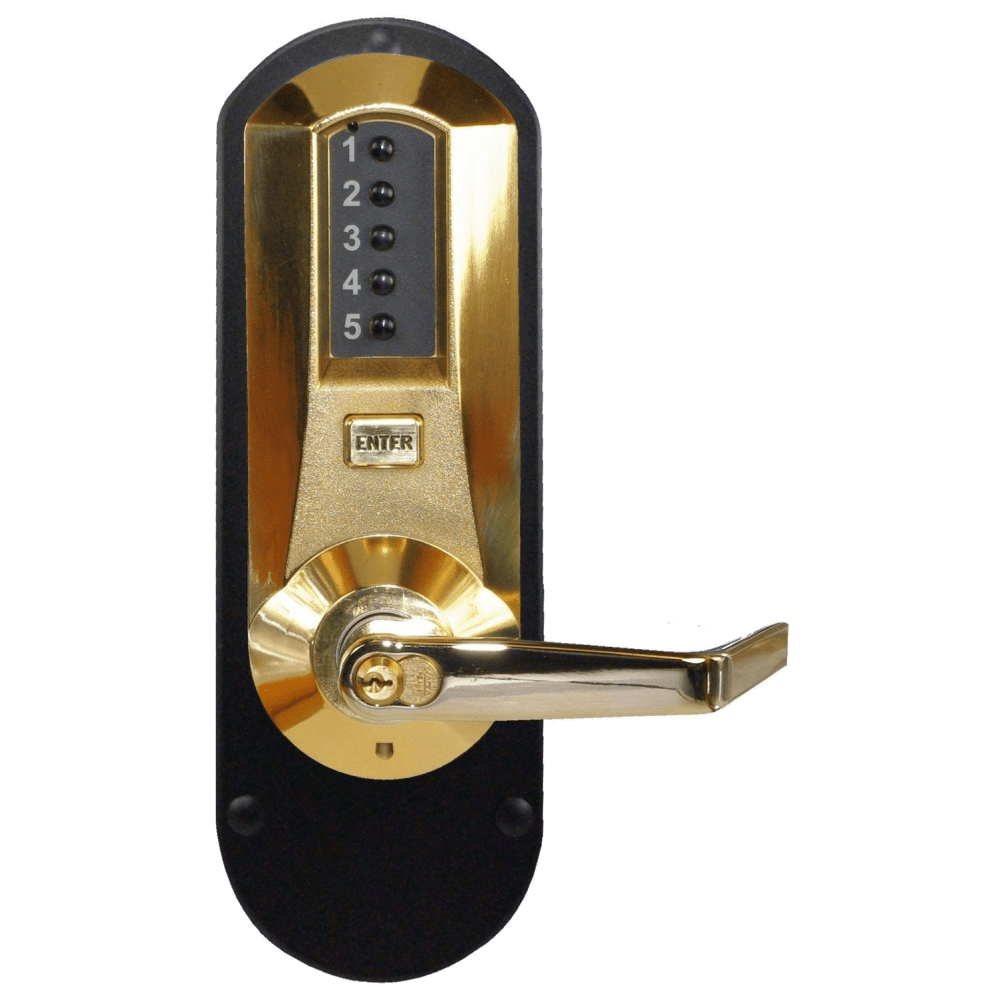 DormaKaba 5010BWL-03-41 Exit Trim, Winston Lever, 6/7-Pin SFIC Prep, Less Core, Bright Brass