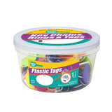 Lucky Line 25025  Round Label-It Plastic Tag with Ring Asst 100 Per Jar
