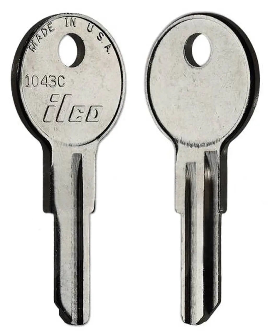 Kaba Ilco 1043C Key Blank – Illinois 360M Keyway, Nickel-Plated Brass