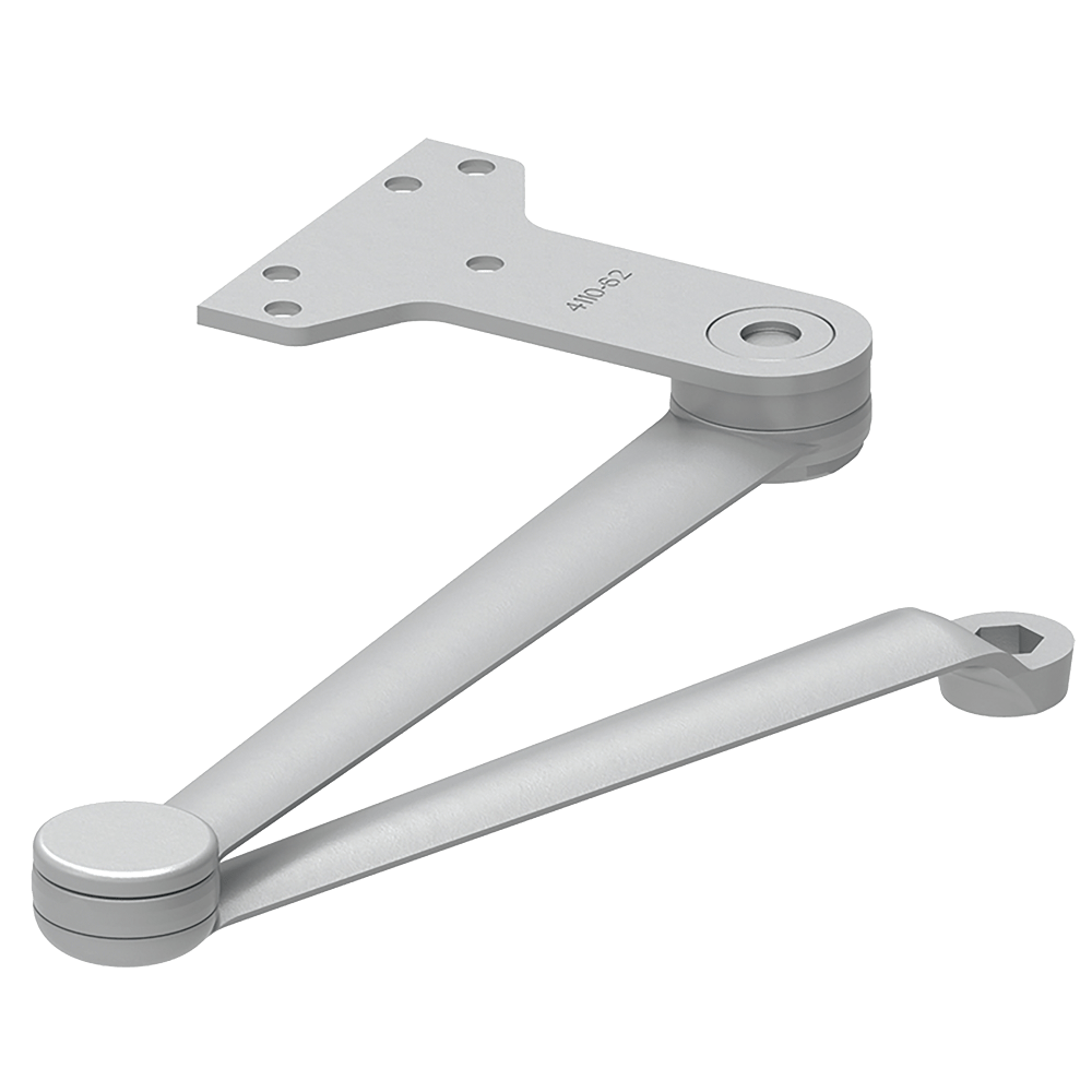 LCN 4040XP-3049EDA RH 689 Hold Open Extra Duty Arm, Parallel Arm Features Forged Solid Steel Main and Forearm for Potentially Abusive Installations, Hold Open Function is Adjusted at the Shoe, Aluminum Painted Finish, Right-Handed