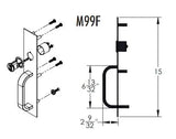 Marks USA M99F/32D-G3 Fixed Pull Night Latch Trim with Cylinder Hole, Less Cylinder