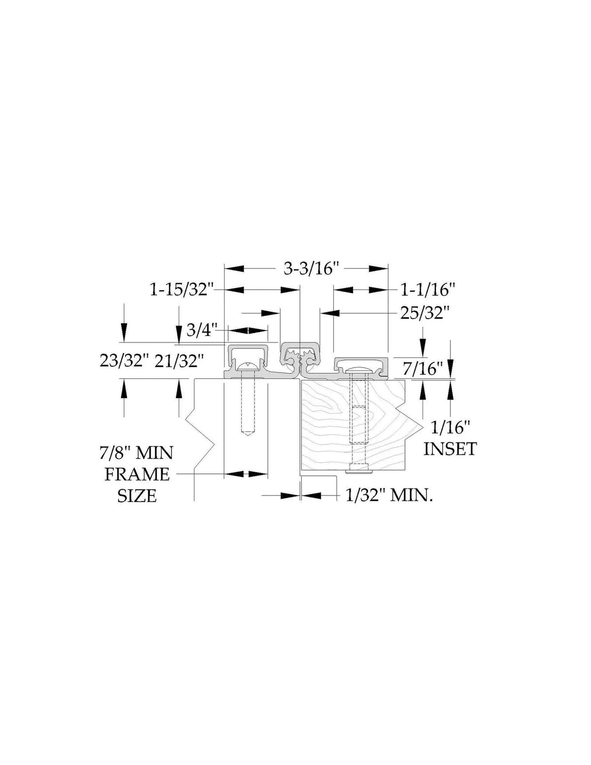 ABH A570HDD083 Full Surface Continuous Geared Hinge – 83" Dark Bronze Anodized