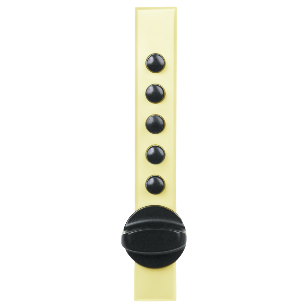 DormaKaba 9621C10-03-41 Cabinet Lock, Wood Application, Cross Throw, Clutch Ball Bearing Knob, Without Trim Plate, Standard Deadbolt, Bright Brass