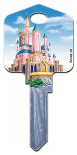 KW-D49 Disney Princesses 3 House Key Blank, KW Keyway- Belle, Cinderella, Aurora