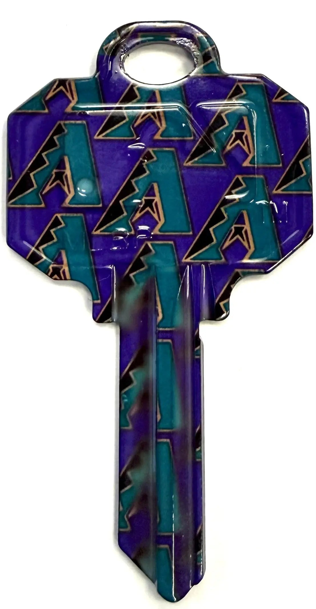 Kaba Ilco SC1-MLB-Arizona DIAMONDBACKS Baseball House Key Blank SC1 Keyway, Purple and Green