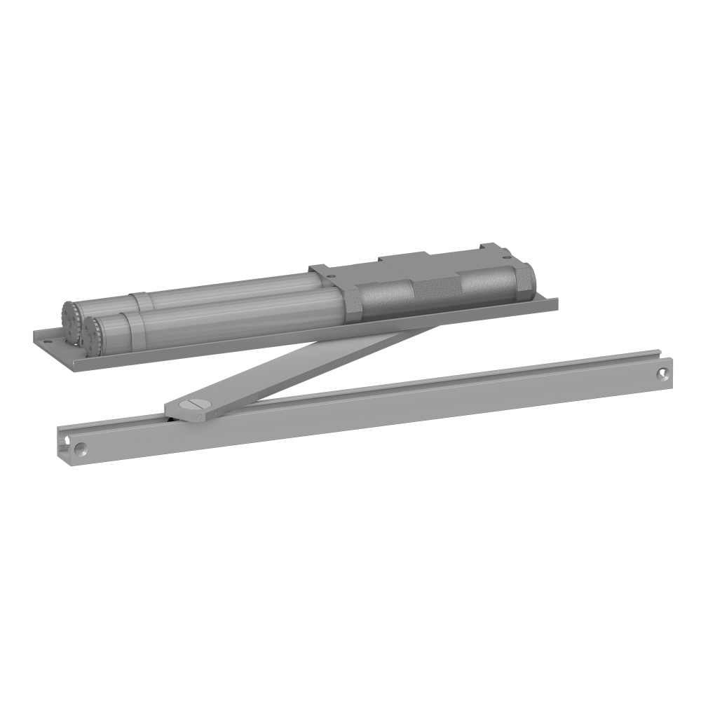 LCN 6034-BUMPER 689 Concealed Doubla Acting Track Door Closer with Bumper, Size 4, Aluminum
