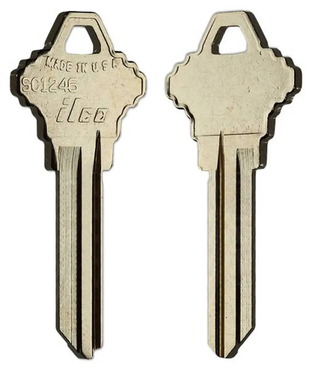 Kaba Ilco SC1246 Key Blank – Schlage 1246 Keyway, 6-Pin, Nickel Silver