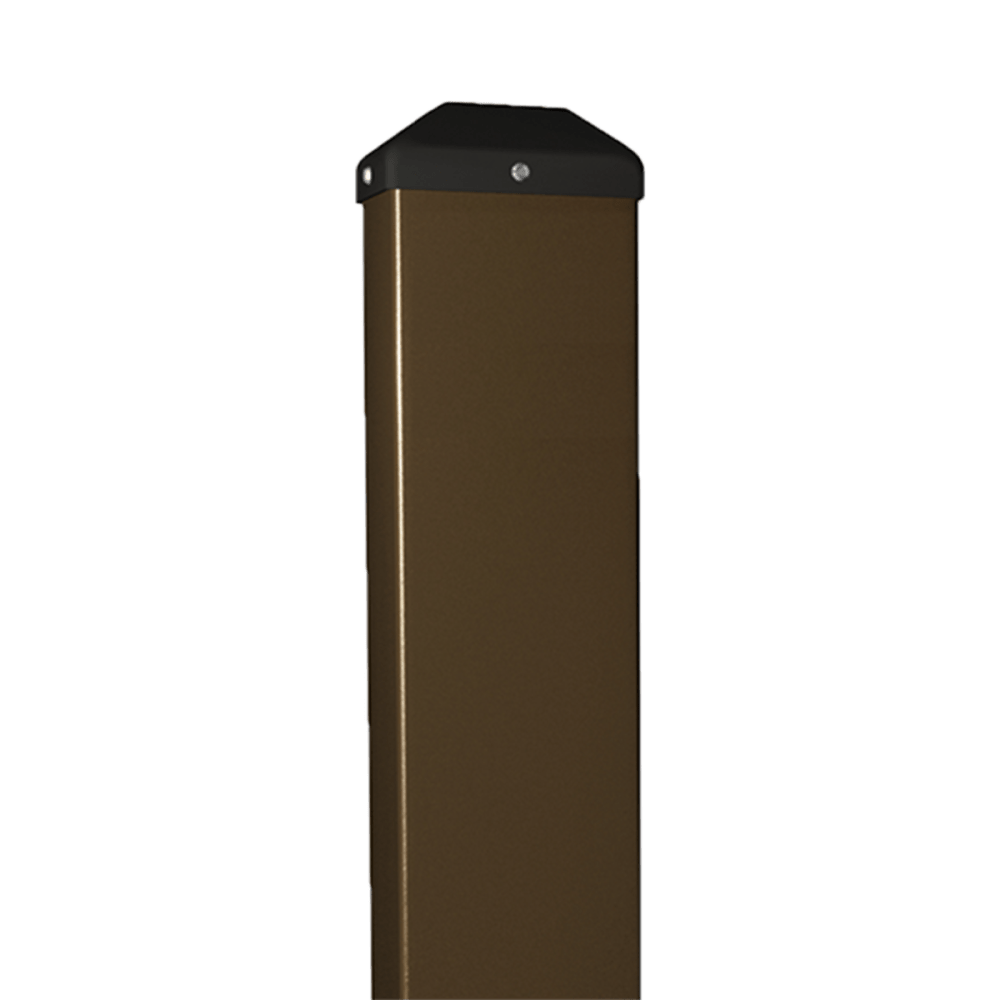 BEA 10BOLLARDBRZWOH Bollard Without Precut Mounting Holes, Accomodates 6" Square and Round Panther Plates as well as Surface-Mount Card Readers, Key Pads, or Other Surface Mount Devices, Powder Coated Carbon Steel, Bronze