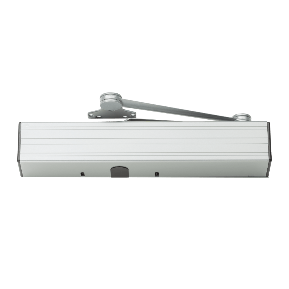 LCN 4841-CUSH 689 Grade 1 Surface Mounted Electromechanical Benchmark Door Operator, Parallel Arm with Dead Stop, Push Side Mounted, Parallel Arm, 24" - 54" Door, 90 Deg. Powered, 100 Deg. Manual Swing, Machine and Wood Screws, Aluminum Painted Finish