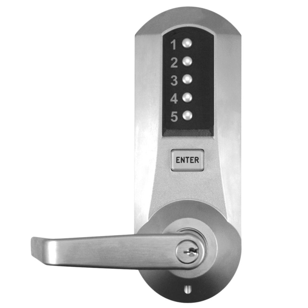 DormaKaba 5035XKWL-26D-41 Cylindrical Combination Lever Lock, Interior Combination Change, DOD, 2-3/4" Backset, 3/4" Throw Latch, KIL, Kaba 90 Keyway, Satin Chrome