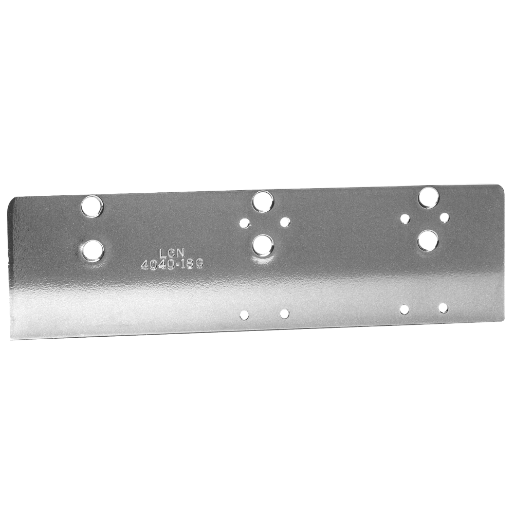 LCN 4040XP-18G 689 Drop Plate, Locates Top Jamb Mounted Closer Flush with Top of Head Frame Face in Flush Ceiling Condition, Aluminum Finish