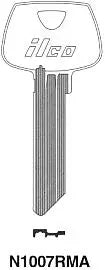 Kaba Ilco N1007RMA Key Blank – Sargent 6270RN, 6-Pin Nickel Silver (S31)