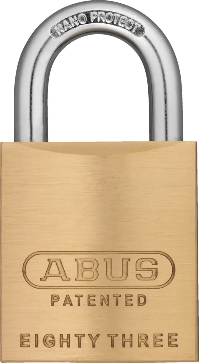 ABUS 83/45-3000 Solid Brass Rekeyable Padlock 1-3/4" Body, 1" Tall 5/16 Diameter Shackle, Schlage C-L Zero Bitted, Z-Bar