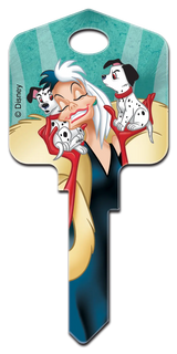 KW-D98 Disney Keys Kwikset CRUELLA DE VIL