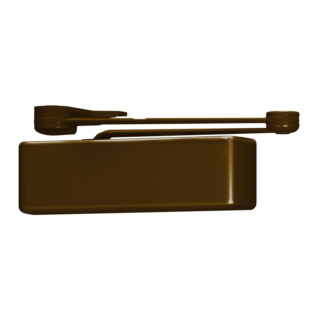 LCN 4040XP-SCUSH 695 Grade 1 Surface Door Closer, Spring Cush Arm, Push Side Mounting, 110 Degree Swing, Adjustable Size 1-6, Plastic Cover, Dark Bronze Painted Finish, Non-Handed