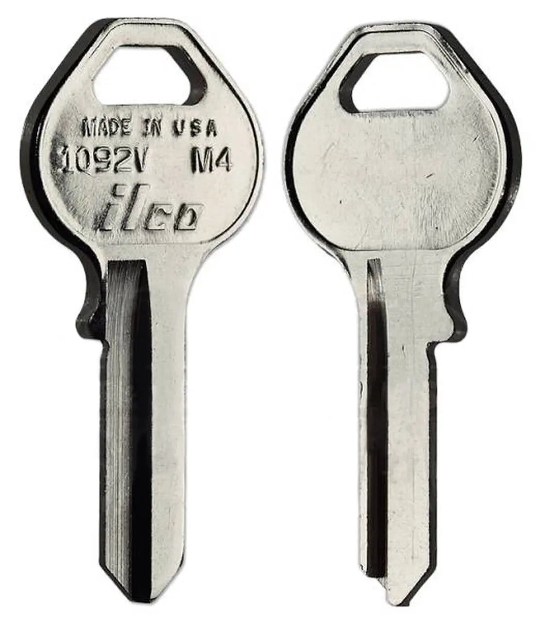 Kaba Ilco 1092V Key Blank – M4 Master Lock Padlock Keyway, Nickel-Plated Brass