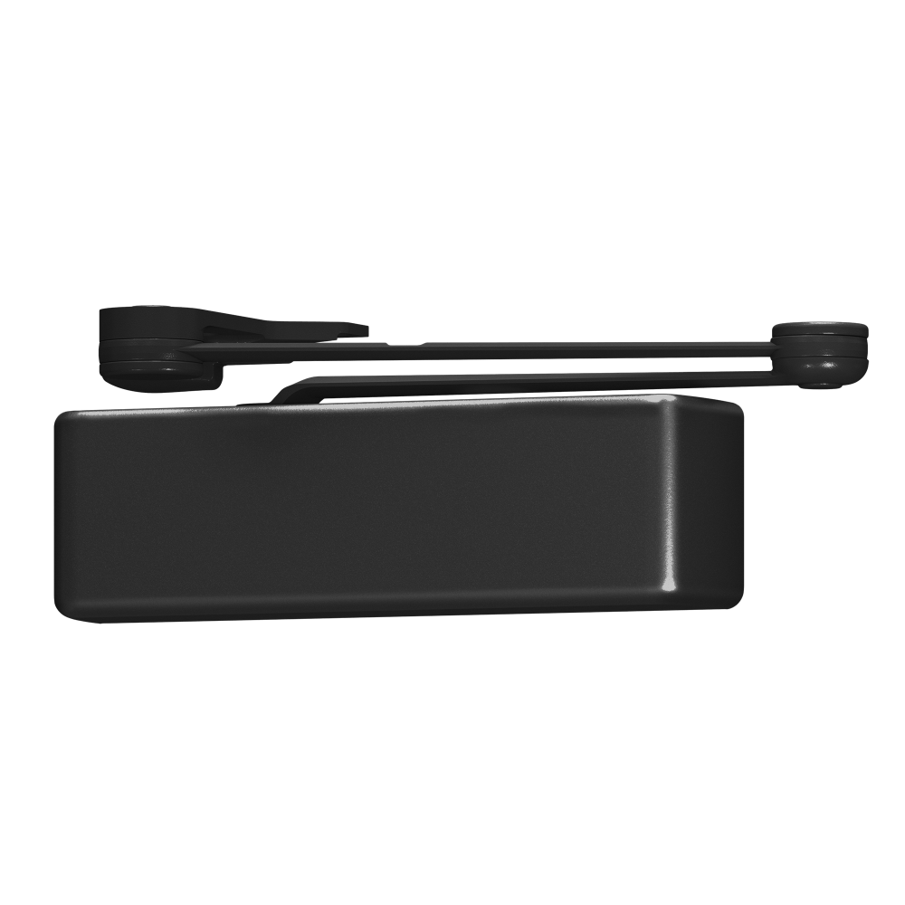 LCN 4040XP-SCUSH 693 Grade 1 Surface Door Closer, Spring Cush Arm, Push Side Mounting, 110 Degree Swing, Adjustable Size 1-6, Plastic Cover, Black Painted Finish, Non-Handed