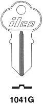 Kaba Ilco 1041G Key Blank – Chicago Keyway CG1, Nickel-Plated Brass