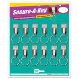 Lucky Line 40412 Secure-A-Key Clip On 12 Per Card