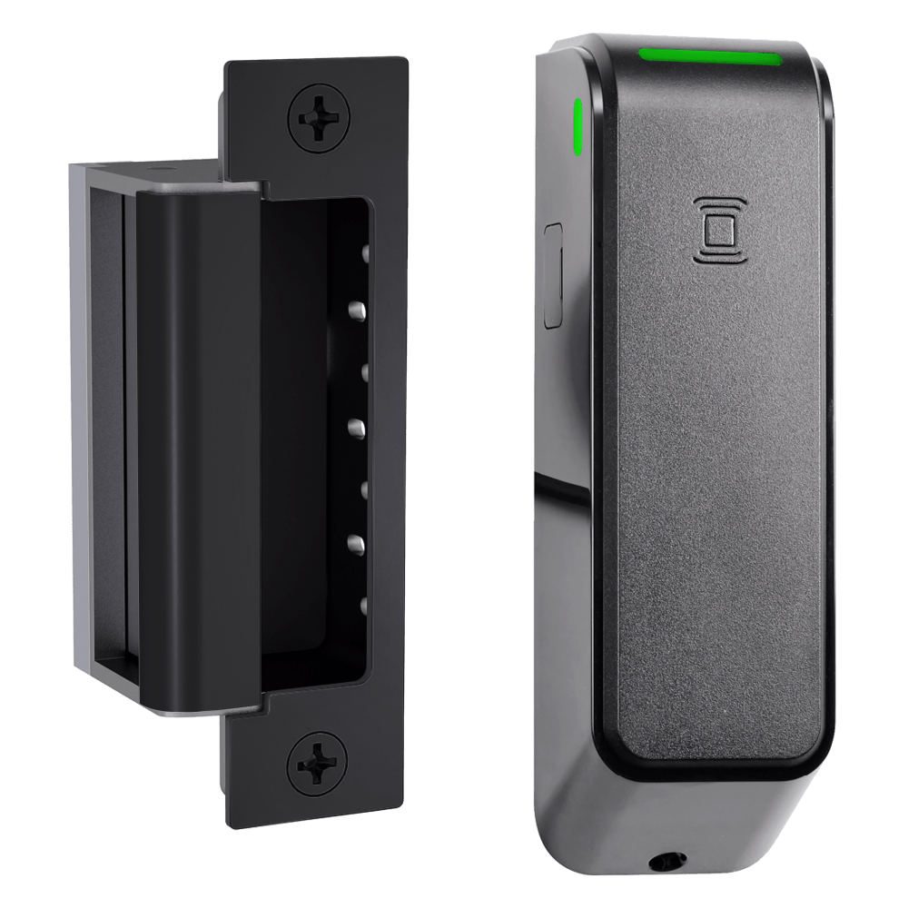 HES ES100-16S-IPS-BSP Grade 1 Electric Strike, Aperio Wireless, Reader and 1600 Strike, Complete Pac for Latchbolts and Deadbolts, Convenience (Not Monitored), RFID (HID multiCLASS SE), Black Suede Powder Coat Finish