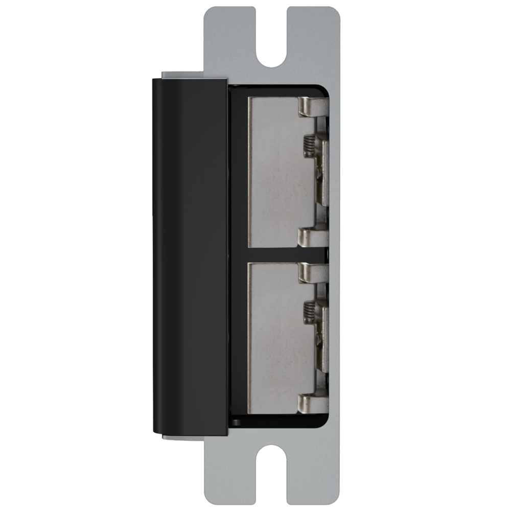 HES 1600-BSP-DLMS Grade 1 Electric Strike, For Cylindrical or Mortise Latchbolt and Deadbolt Locks, Auto-Sensing 12/24 VDC, Field Selectable Fail Safe/Fail Secure, Body Only, Dual Lock Monitor, Strike Monitor, Black