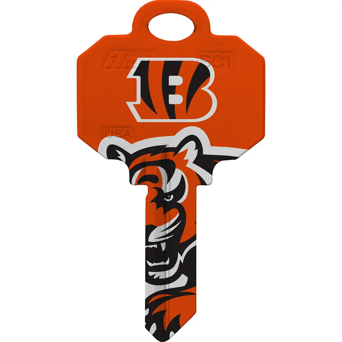 Kaba Ilco SC1-NFL-BENGALS Cincinnati Bengals Football House Key Blank SC1 Keyway