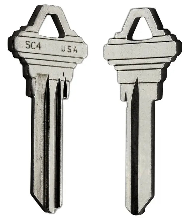 Taylor SC4-NP-250PK Schlage C 6 Pin Key Blank, Nickel Plate - Bulk Pack 250 pcs