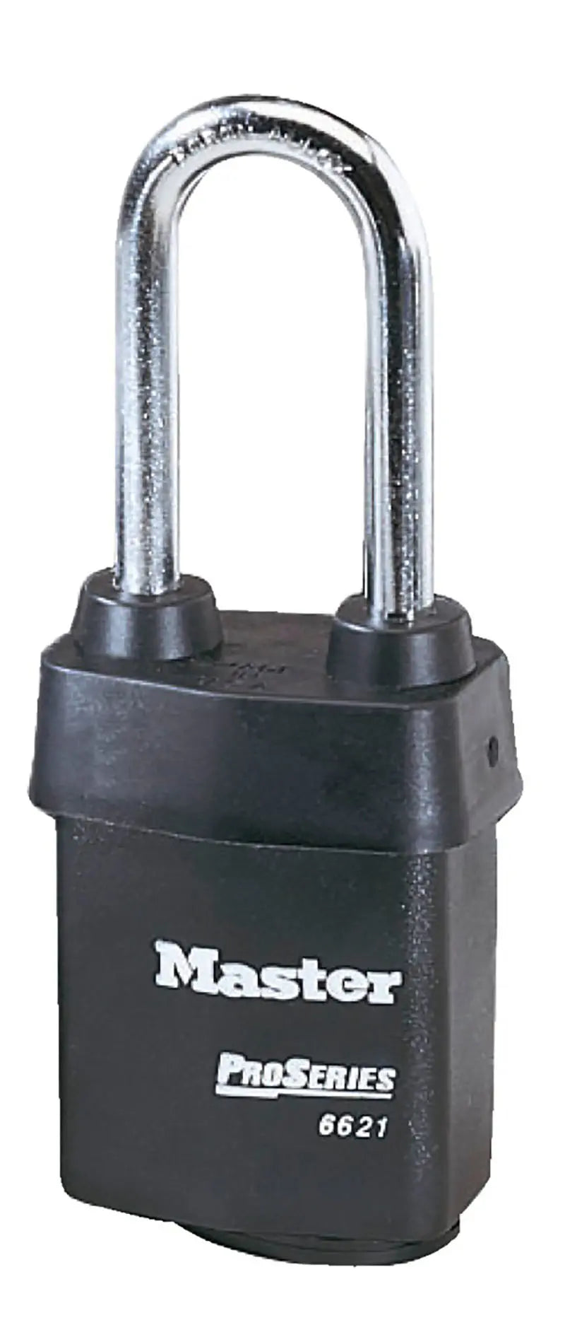 Master Lock 6621LJWO ProSeries Key-in-Knob Padlock 2-1/8" Body, 2-1/2" Tall 5/16" Diameter Shackle, Weather Tough Cover, Less Cylinder