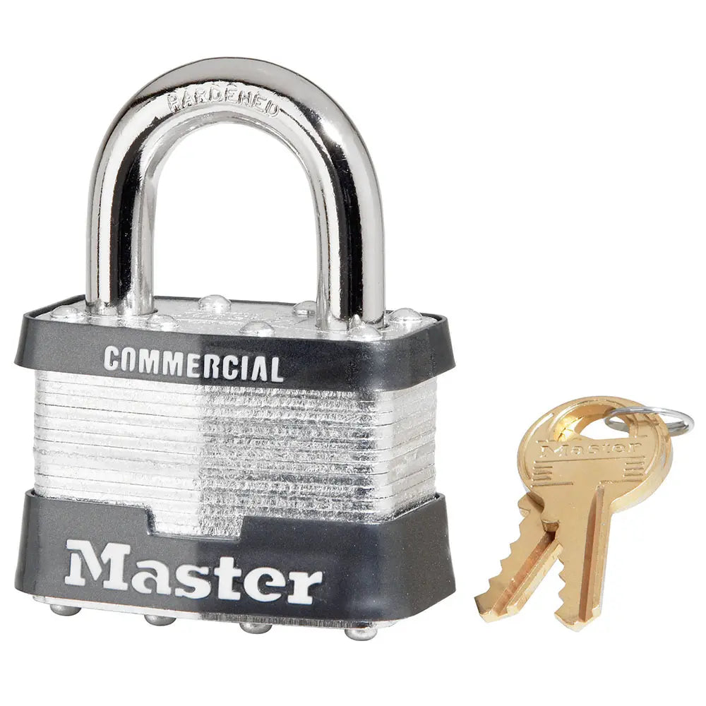 Master Lock 5KA A383 Laminated Steel Padlock 2" Body, 1" Tall 3/8" Diameter Shackle, Keyed Alike