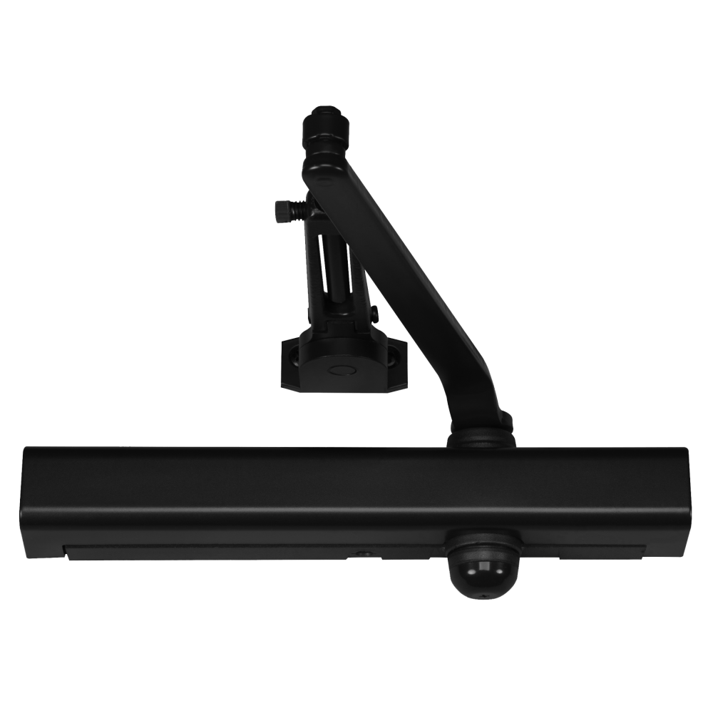 Norton 8301H 693 Grade 1 Surface Closer, Hydraulic Tri Mount Push or Pull Side Mounting, Regular Arm, Adjustable Friction Hold Open, Adjustable Backcheck, Plastic Cover, Size 1 to 6, Black Painted Finish, Non-Handed