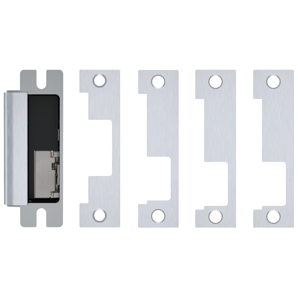 HES 1600-CLB-630-LM Grade 1 Electric Strike, For Cylindrical or Mortise Latchbolt and Deadbolt Locks, Auto-Sensing 12/24 VDC, Field Selectable Fail Safe/Fail Secure, Includes 1J, 1K, 1KD, 1KM Options, Lock Monitor, Satin Stainless Steel