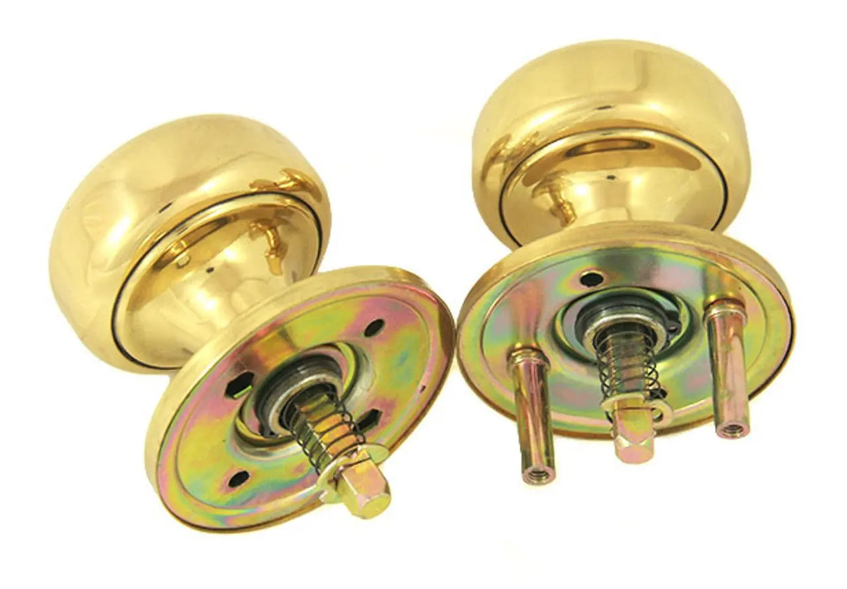 Marks USA K22/3 Unilock Ornamental Iron, Replacement Knob Kit, Exterior and Interior, Polished Brass