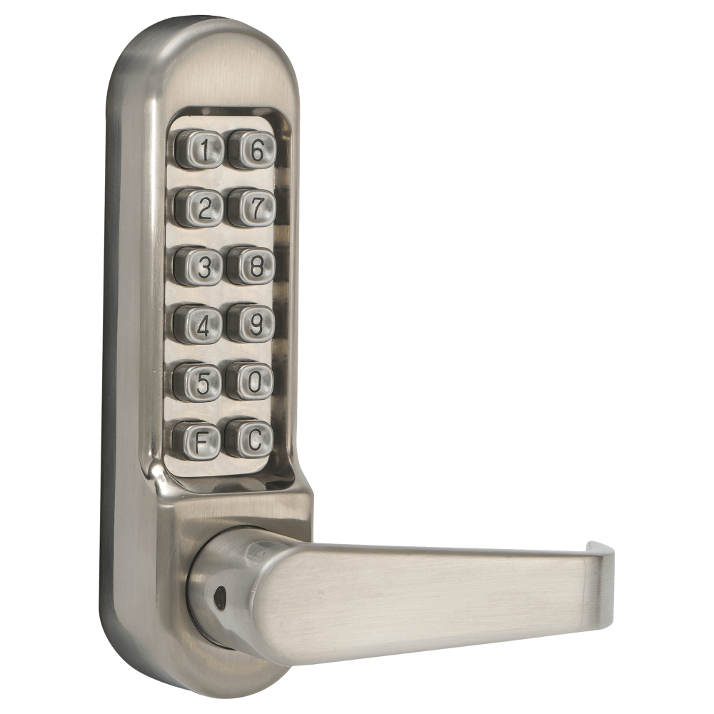 DormaKaba LD472-48-32D-41 Light Duty Pushbutton Lever Lock, 2-3/4" Backset, Passage, Satin Stainless Steel
