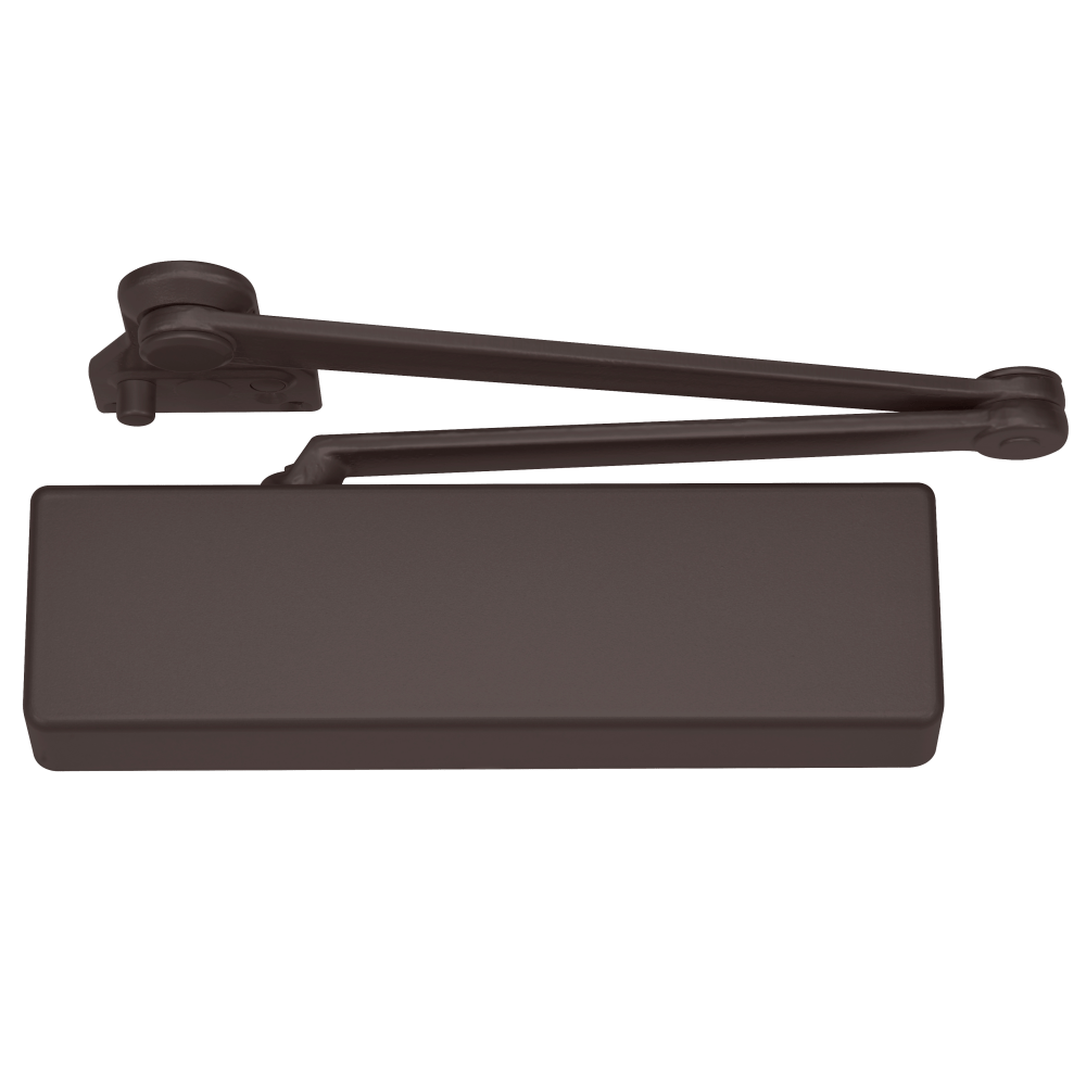 Norton CLP7500 690 Grade 1 Closer Plus Parallel Arm Door Closer, Push Side, Parallel Arm Heavy Duty, Size 1 to 6, Plastic Cover, Dark Bronze Painted Finish, Non-Handed