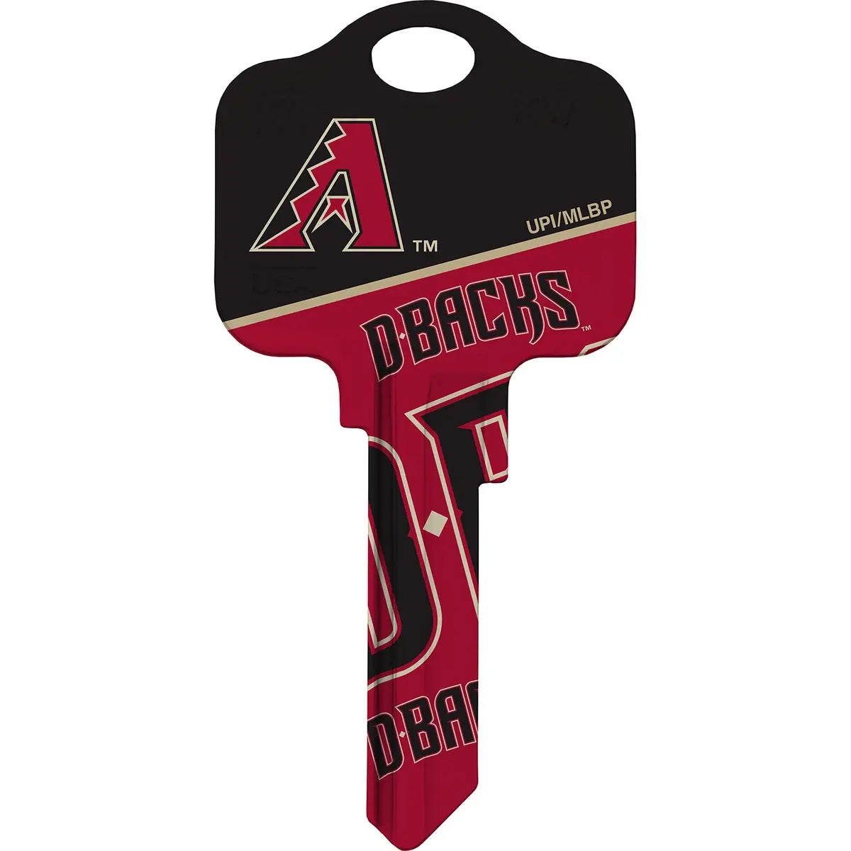 Kaba Ilco KW1-MLB-Arizona DIAMONDBACKS Baseball House Key Blank KW Keyway (Red and Black)