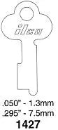 Kaba Ilco 1427 Flat Steel Key Blank – Yale Compatible, Steel