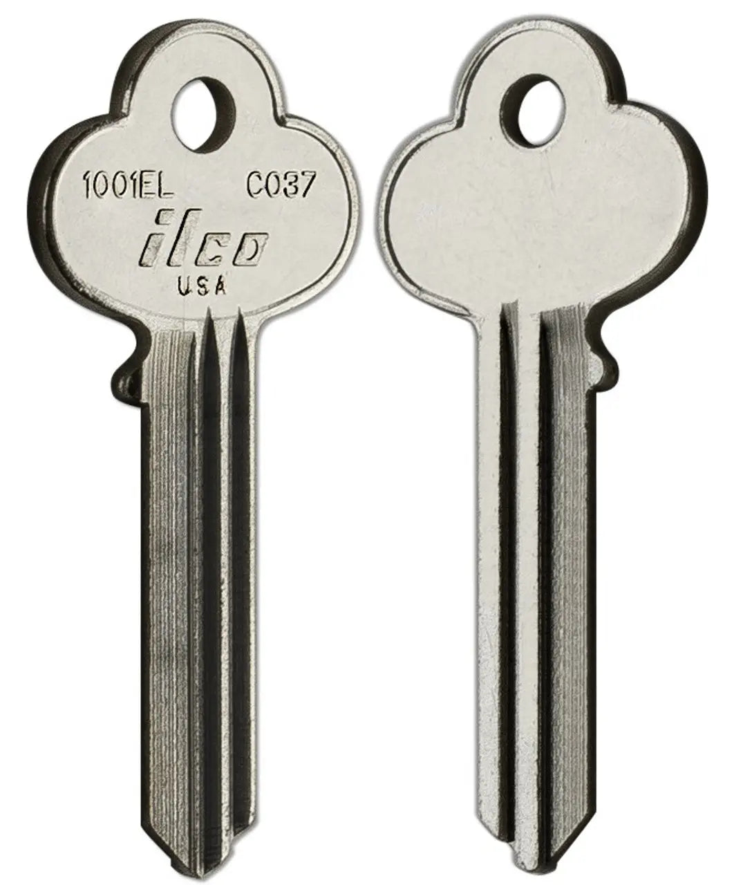 Kaba Ilco 1001EL Key Blank – Corbin CO37 Keyway, 7-Pin, Nickel-Plated Brass