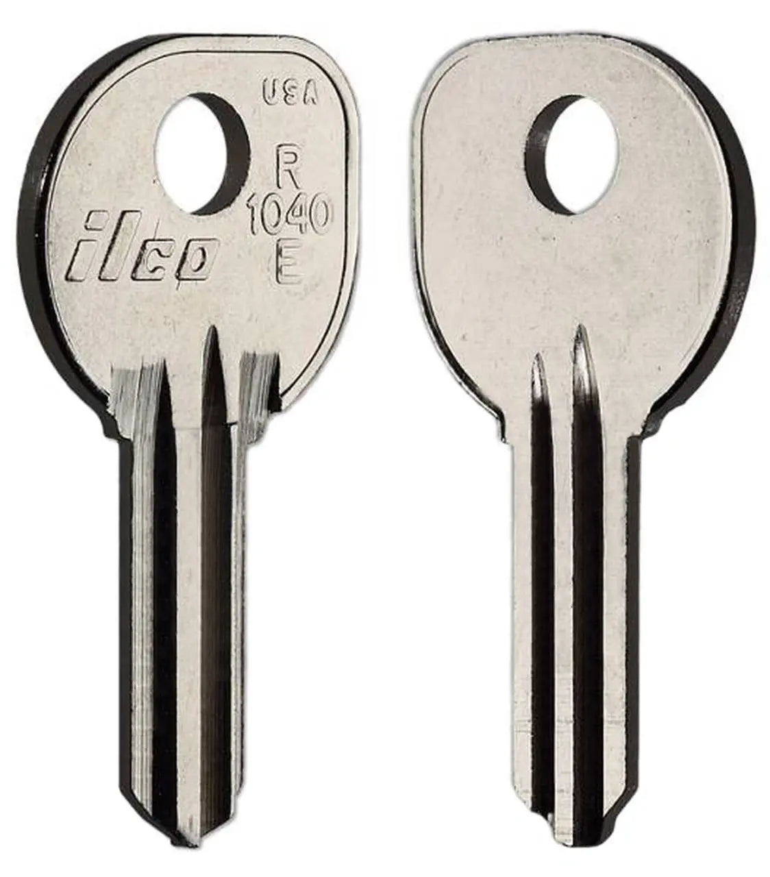 Kaba Ilco R1040E Key Blank – Mercury Outboard / Clum / Mariner, Nickel-Plated Brass